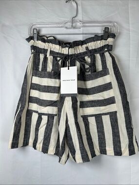 Who What Wear Crosswalk Stripe Linen Blend Shorts Women’s XS High Rise